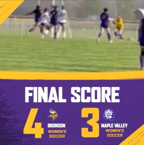Bronson gets girls soccer win over Maple Valley 4-3